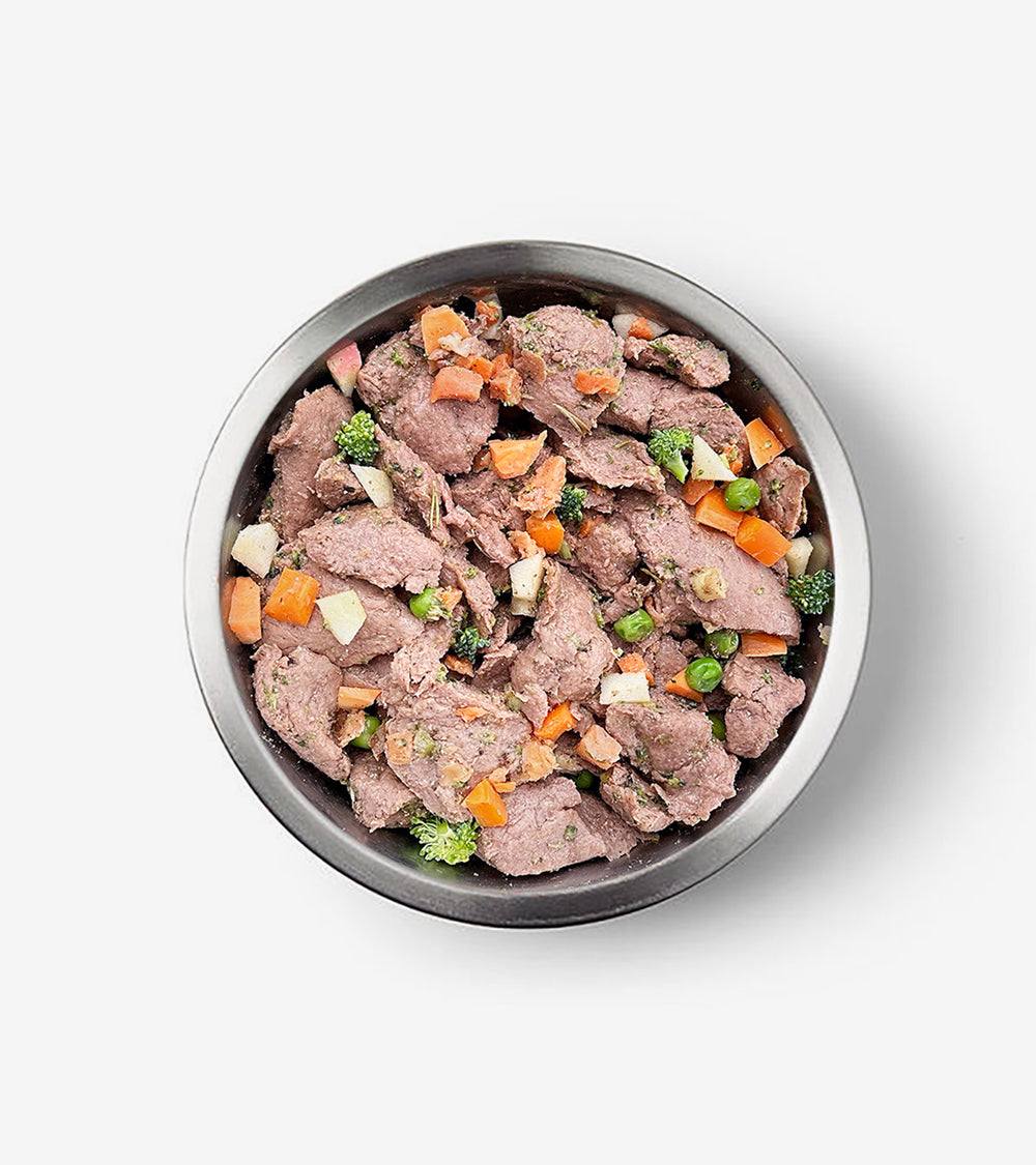 Freshly Cooked Meals for Dogs: Beef, Sweet Potato & Broccoli in Glass Jar