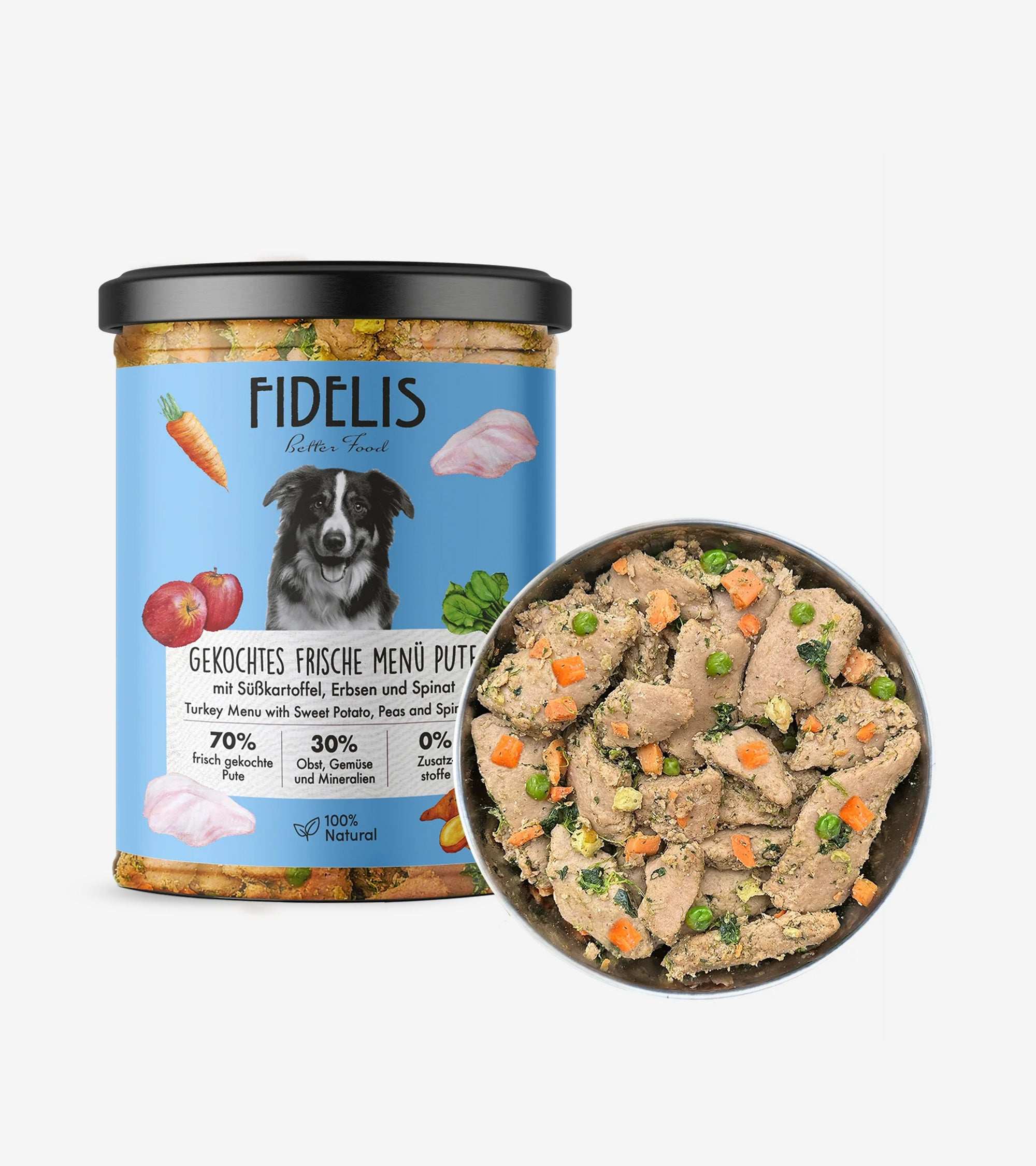 Freshly Cooked Meals for Dogs: Turkey & Sweet Potato in Glass Jar