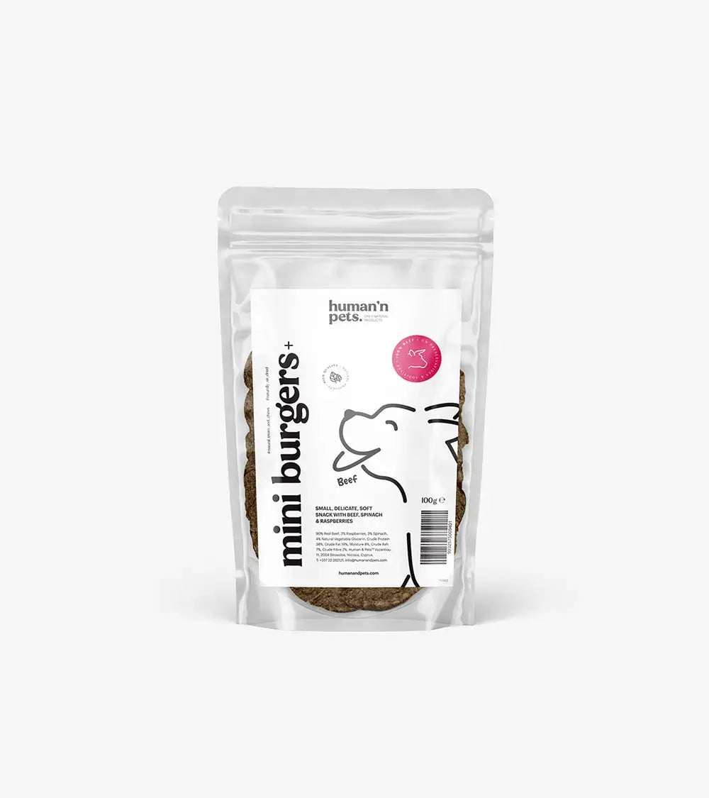 Mini Burgers+ Beef with Raspberries & Spinach - Treats & Chews | Human & Pets