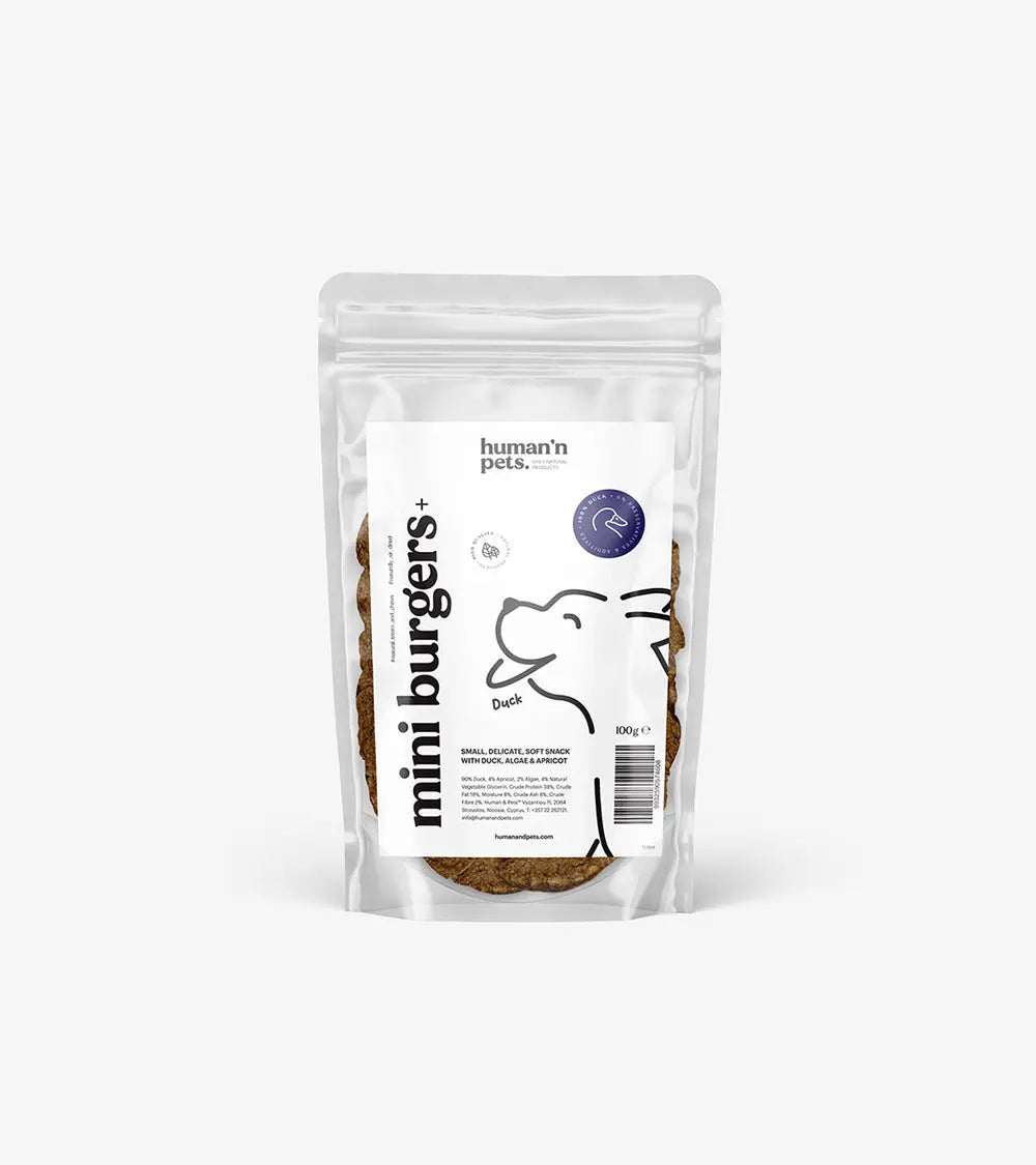 Mini Burgers+ Duck with Algae & Apricot - Treats & Chews | Human & Pets