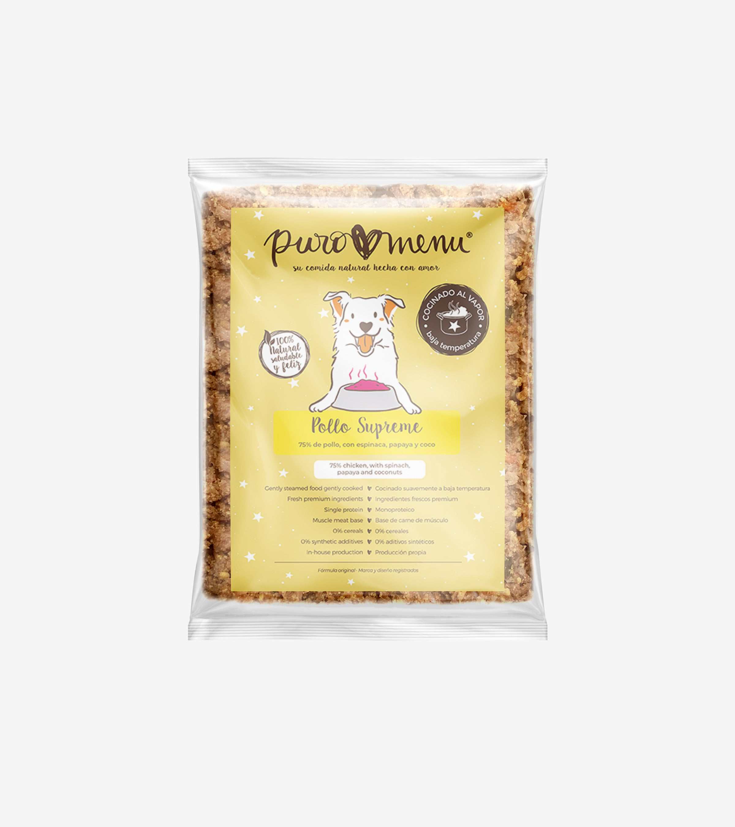 Gently Steamed Dog's Chicken Supreme Menu