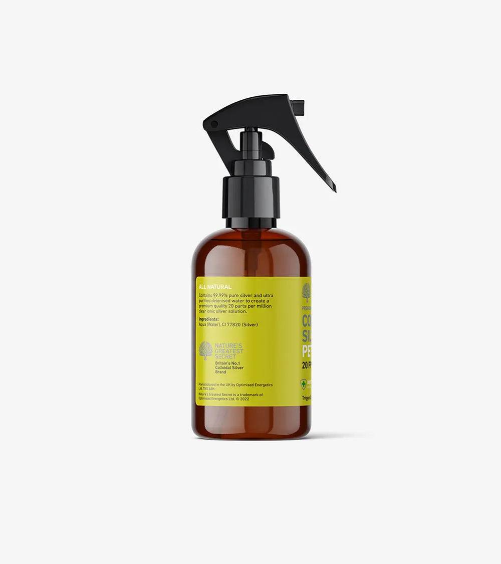 Colloidal Silver Spray 20ppm Trigger Spray for Pets