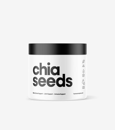 Close-up of nutrient-dense chia seeds, a superfood rich in omega-3, fiber, protein, antioxidants, and essential minerals