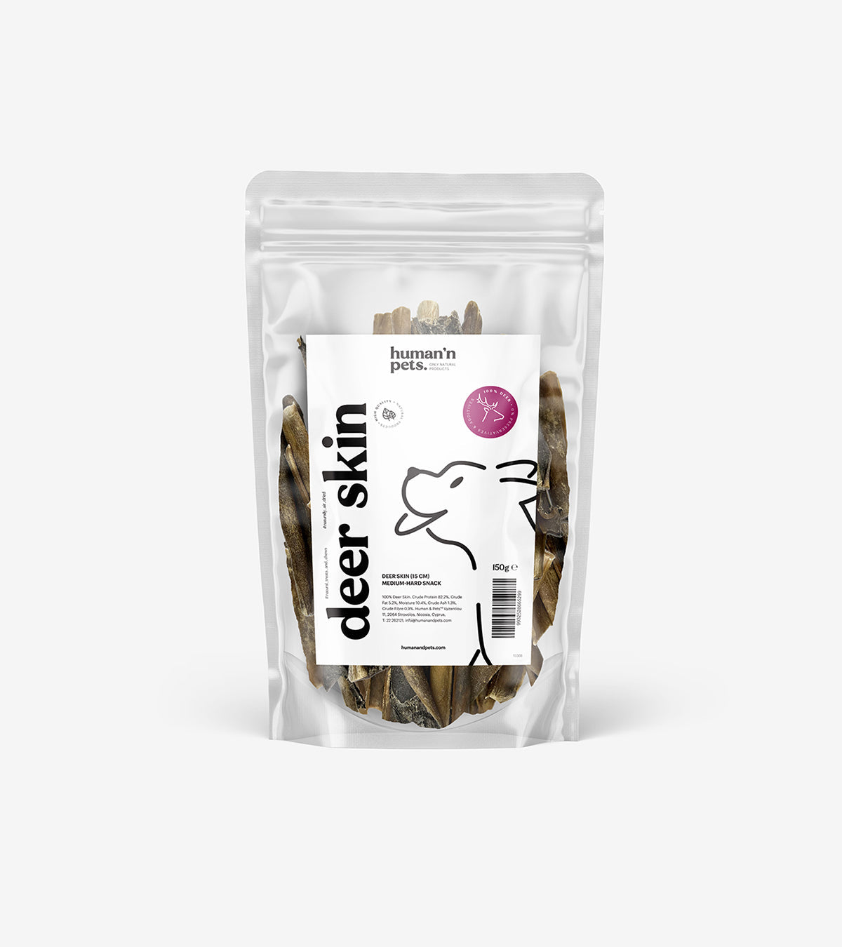 Deer Skin - Natural All-In-One Dog Chew for Dental Health & Fun