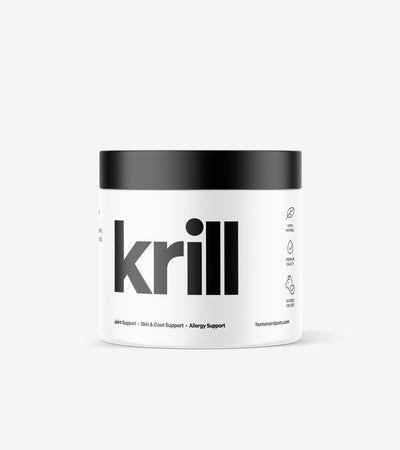 Close-up of red Antarctic krill representing natural Krill Meal supplement rich in Omega-3 fatty acids and antioxidants for pet health
