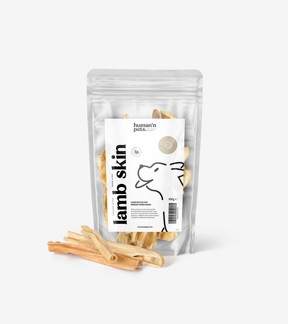 Lamb Skin Chew for Dogs | Natural & Healthy Pet Snack, Air-Dried